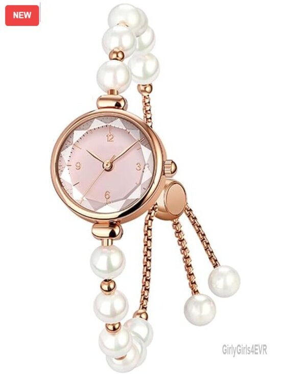 Elegant Pearl Bracelet Watch Women Small Round Dial Analog Quartz Waterproof main image 7